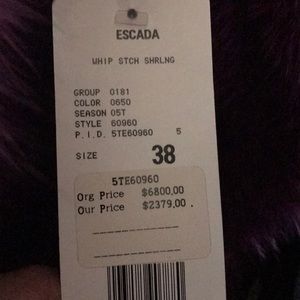 Escada leather and fur jacket